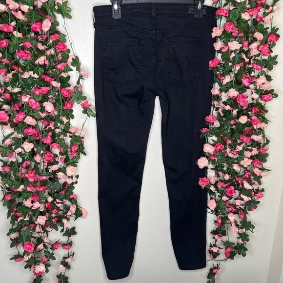 Adriano Goldschmied Black Denim The Prima Jeans Cigarette Leg Denim Women’s 29R - Picture 12 of 16